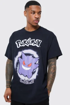 Oversized Pokemon Gengar License T-shirt | BoohooMAN UK