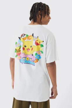 Oversized Pokemon License Print T-shirt | BoohooMAN UK
