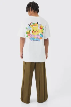 Oversized Pokemon License Print T-shirt | BoohooMAN UK