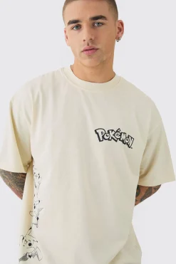 Oversized Pokemon Pikachu T-shirt And Short License Set | BoohooMAN UK