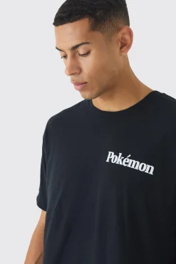 Oversized Pokemon Scenic License Print T-shirt | BoohooMAN UK
