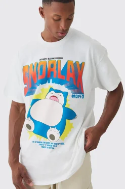 Oversized Pokemon Snorlax License T-shirt | BoohooMAN UK