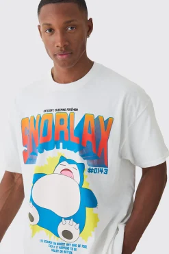 Oversized Pokemon Snorlax License T-shirt | BoohooMAN UK