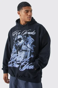 Oversized Pop Smoke License Hoodie | BoohooMAN UK