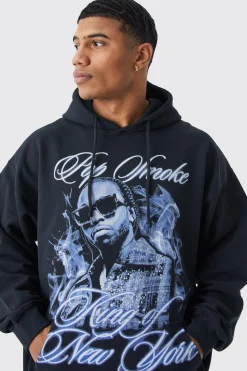 Oversized Pop Smoke License Hoodie | BoohooMAN UK