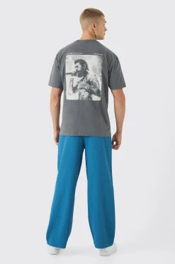 Oversized Post Malone License Print T-Shirt | BoohooMAN UK