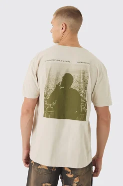 Oversized Post Malone License Print T-Shirt | BoohooMAN UK