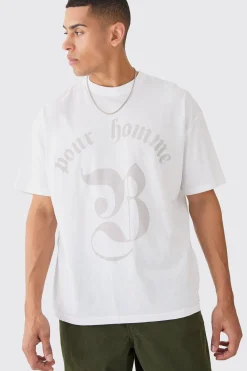 Oversized Pour Homme Graphic T-shirt | BoohooMAN UK