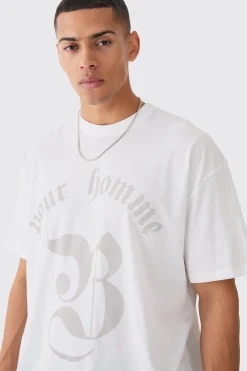 Oversized Pour Homme Graphic T-shirt | BoohooMAN UK