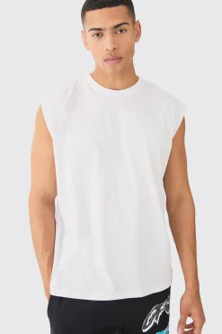 Oversized Pour Homme Text Tank | BoohooMAN UK