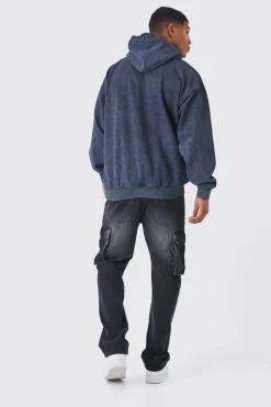 Oversized Pour Homme Wash Graphic Hoodie | BoohooMAN UK