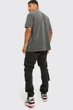 Oversized Prince Acid Wash License T-shirt | BoohooMAN UK