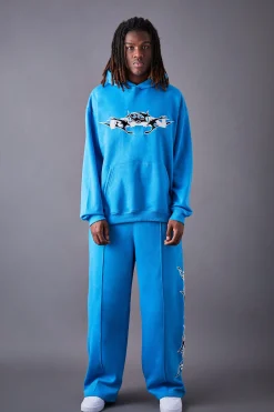 Oversized Pu Applique Tracksuit | BoohooMAN UK