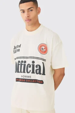 Oversized Puff Print Official Moto T-shirt | BoohooMAN UK