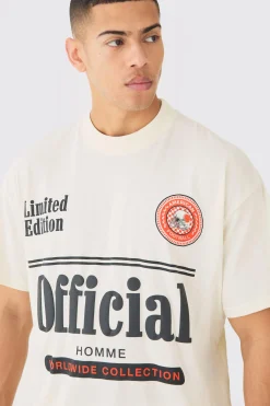 Oversized Puff Print Official Moto T-shirt | BoohooMAN UK