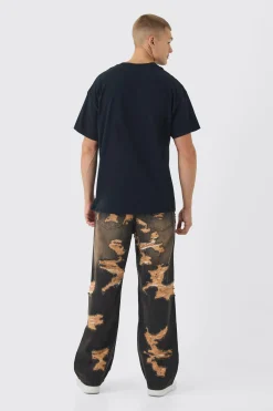 Oversized Queen Of The Stone Age Band License Print T-Shirt | BoohooMAN UK