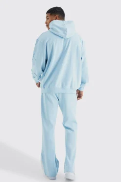 Oversized Raw Applique Hoodie | BoohooMAN UK