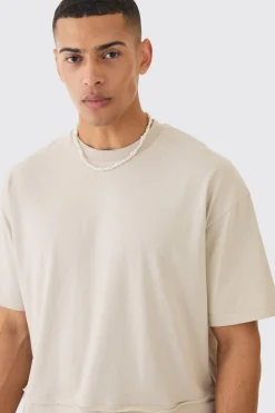 Oversized Raw Layer T-shirt | BoohooMAN UK