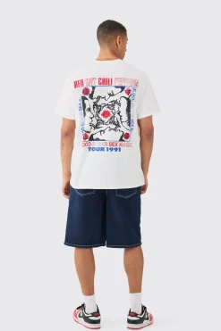 Oversized Red Hot Chili Peppers License T-shirt | BoohooMAN UK