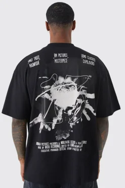 Oversized Reflective Print T-shirt | BoohooMAN UK