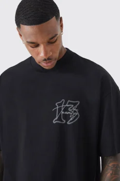 Oversized Reflective Print T-shirt | BoohooMAN UK