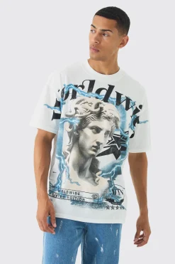 Oversized Renaissance Over Seams T-shirt | BoohooMAN UK