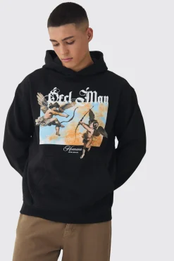 Oversized Renasissance Print Hoodie | BoohooMAN UK
