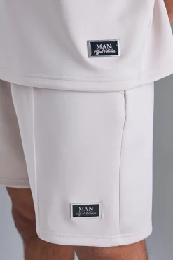 Oversized Revere Scuba Polo & Short Set | BoohooMAN UK
