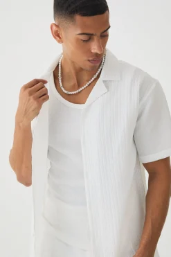 Oversized Revere Shirt | BoohooMAN UK