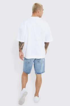 Oversized Ribbed Hem T-shirt | BoohooMAN UK