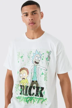 Oversized Rick And Morty License T-shirt | BoohooMAN UK