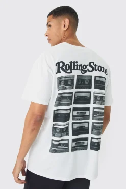 Oversized Rolling Stones License Print T-Shirt | BoohooMAN UK