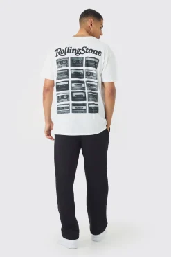 Oversized Rolling Stones License Print T-Shirt | BoohooMAN UK