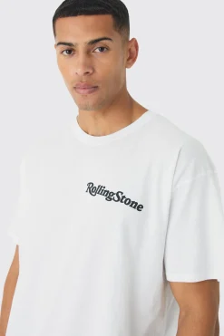 Oversized Rolling Stones License Print T-Shirt | BoohooMAN UK