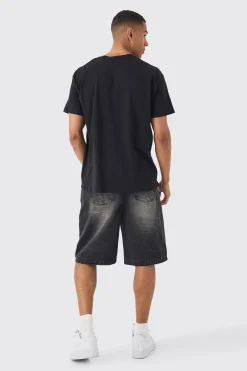 Oversized Rose Embroidered T-shirt | BoohooMAN UK