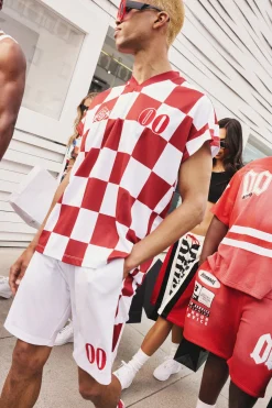 Oversized Rugby Dropped Shoulder T-shirt & Short Set | BoohooMAN UK