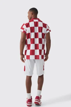 Oversized Rugby Dropped Shoulder T-shirt & Short Set | BoohooMAN UK