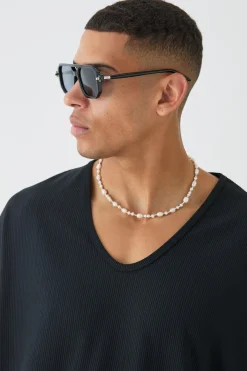 Oversized Scoop Neck Ottoman Rib T-Shirt | BoohooMAN UK