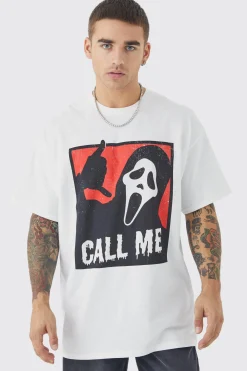 Oversized Scream License T-shirt | BoohooMAN UK