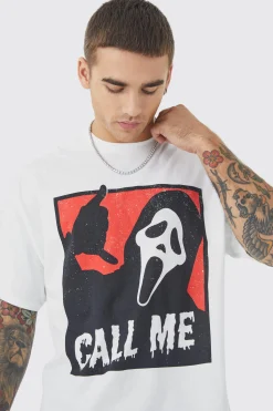 Oversized Scream License T-shirt | BoohooMAN UK