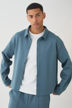 Oversized Scuba Boxy Shirt | BoohooMAN UK
