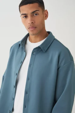 Oversized Scuba Boxy Shirt | BoohooMAN UK
