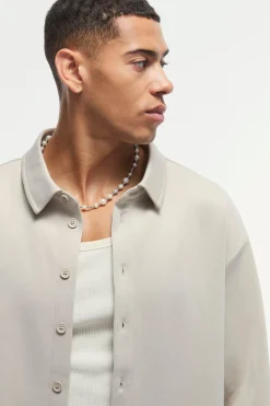 Oversized Scuba Boxy Shirt | BoohooMAN UK