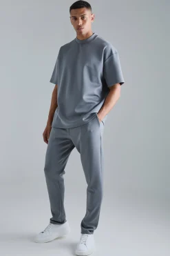 Oversized Scuba T-shirt & Jogger Set | BoohooMAN UK