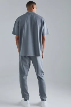 Oversized Scuba T-shirt & Jogger Set | BoohooMAN UK