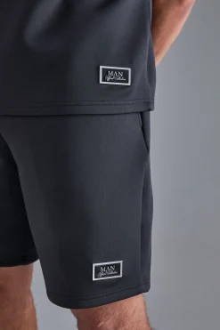 Oversized Scuba T-shirt & Relaxed Short Set | BoohooMAN UK