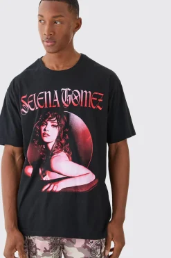 Oversized Selena Gomez License T-shirt | BoohooMAN UK