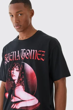 Oversized Selena Gomez License T-shirt | BoohooMAN UK