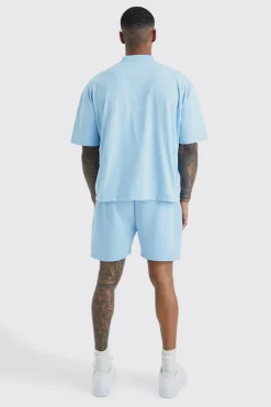 Oversized Short Length T-shirt And Short Set | BoohooMAN UK