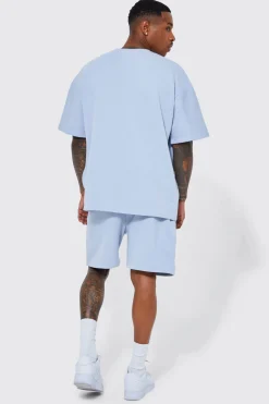 Oversized Silicone Print Panelled T-shirt | BoohooMAN UK